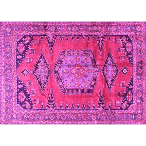 Ahgly Company Indoor Rectangle Persian Pink Traditional Area Rugs, 5' x 7'