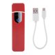 thumbnail image 1 of Encendedor de cigarrillos eléctrico recargable por USB, encendedor ligero de inducción táctil (satén rojo), 1 of 8