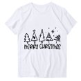 thumbnail image 4 of Amzcrzy Hauts d'Été pour Femmes Hauts de Noël Imprimés Col Rond Manches Courtes T-Shirt Haut Manches Courtes Col Rond T-Shirts pour Femmes Manches Courtes Hauts pour Femmes, 4 of 4