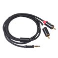 thumbnail image 4 of Gwong Electrónica Cable adaptador de cable de audio estéreo auxiliar de 3RCA a 2RCA a 2RCA para el altavoz del teléfono, 4 of 7