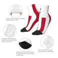 thumbnail image 4 of Women Men Athletic Socks Flag Of Liberian Cushioned Quarter Ankle Socks, 4 of 7