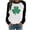 #7-Black, variant on Pntutb Womens Spring Patchwork St. Patricks Day Print Long Sleeve Round Neck Casual Tee Tops