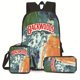 thumbnail image 1 of Mochila Mochila De Poliéster Impermeable Transpirable De Alta Calidad Para Estudiantes De Primaria Y Secundaria Mochila De Tres Piezas, 1 of 1