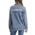 thumbnail image 3 of Chaquetas de mezclilla INSPIRE CHIC para mujeres, con botones, de manga larga, decoradas con cuentas, chaquetas de camionero de moda, 3 of 6