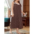 thumbnail image 4 of Vestido Irfora Vestido de tumbona para mujer, estampado floral, sin mangas, de talla grande, camisones sueltos, pijamas para descansar Irfora Vestido, 4 of 5