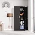 thumbnail image 6 of WORKPRO Metal Garage Storage Cabinet with Locking Doors and Adjustable Shelves,71 inches Tall Storage Cabinet for Tools, Office, Home, Shops (Black), Solid Packed, 6 of 8