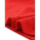thumbnail image 5 of Top acanalado de decoración de los botones de punto sólido de las mangas del cuello en V de las mujeres 3/4 Rojo XL, 5 of 5