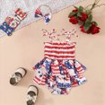 thumbnail image 2 of NOLDARES Infant Toddler Girl Summer Outfits Sleeveless Dress Romper Onesie One Piece Jumpsuit Bodysuit(Red,0-3 Months), 2 of 7