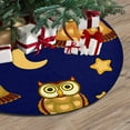 thumbnail image 3 of FMSHPON Owls MoonStar in Night Xmas Christmas Tree Skirt Stand Mat for Holiday Party Decoration Indoor Outdoor 48 inches, 3 of 3