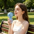 thumbnail image 1 of Portable Handheld Fan With Adorable Design Personal Fan For Indoor Outdoor Use USB Rechargeable Quiet, 1 of 5
