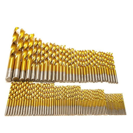 

99Pc High Speed Steel Titanium-Plated Twist Drill Bit Wood Drilling and Reaming