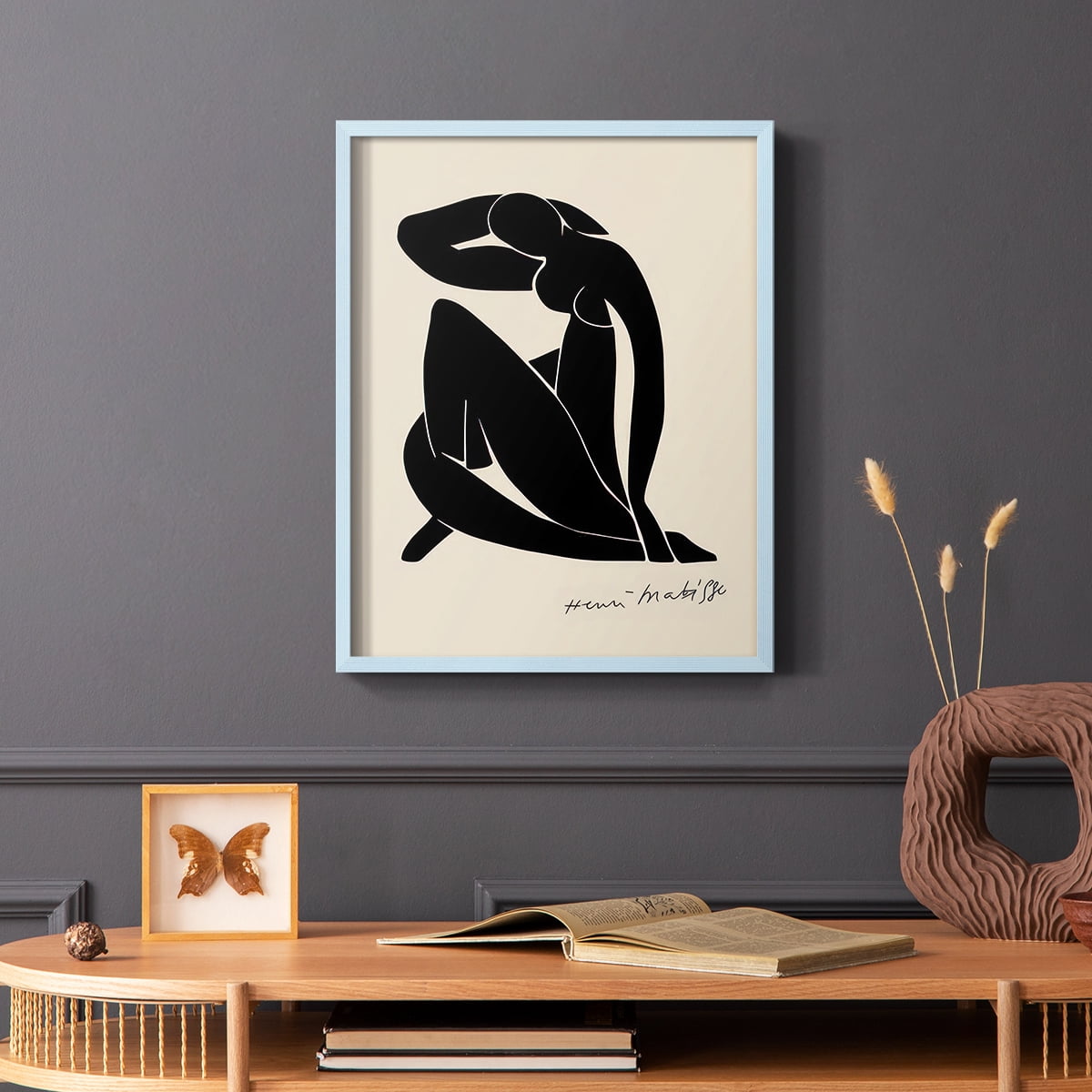 Matisse CLXXXVI Framed Print in Blue Solid Wood 11 x 14 Framed Print