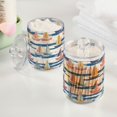 thumbnail image 2 of Yayeee 2 Pack Qtip Holder Bathroom Cotton Swab Canister with Lid Clear Dispenser Set, White Hand Drawn Sailboats, 2 of 6