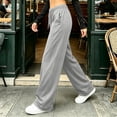 thumbnail image 5 of CheerKidz Women's Sweatpants, High Waist Wide Leg, Fleece Lined with Pockets, Fall Winter Casual Lounge Joggers(Gray, XS)., 5 of 6