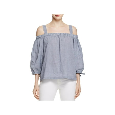 - Marled Reunited Clothing Womens Gingham Off The Shoulder Blouse