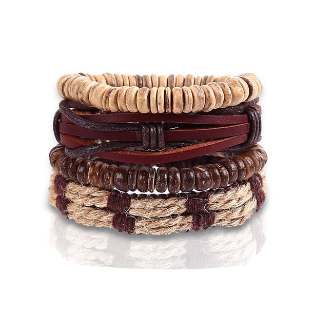 Pulseras para mujer, regalos para mujer, pulsera vintage de cuero multicapa, regalo de joyería, pulsera de moda, joyería