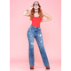 thumbnail image 3 of Pantalón básico SAVI JEANS mezclilla Stretch Mujer con destrucción Recto azul 15, 3 of 3