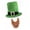 D, variant on Green Leprechaun Homburg Top Hat Panama Hat Gift for Boyfriend Beard Leprechaun Costume for Outdoor Gatherings