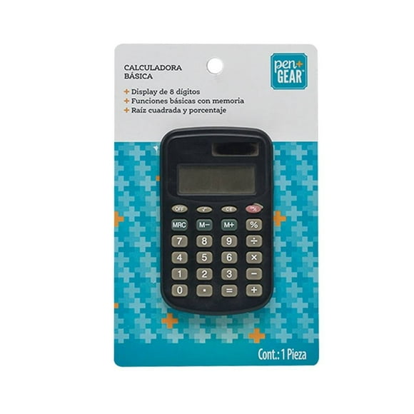 Calculadora Pen + Gear básica de bolsillo Negra