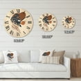 thumbnail image 4 of Designart 'Abstract Flowers Plants With Elementary Shapes III' Modern Wood Wall Clock, 4 of 5