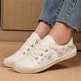 thumbnail image 2 of Women's Lightweight Walking shoes- Mesh canvas flat shoes & Lace breathable shoes, 2 of 7
