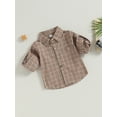 thumbnail image 3 of GXFC Toddler Boys Fall Plaid Shirt Kids Boys Long Sleeve Buttons Turn-Down Collar Shacket Tops Children Boy Autumn Casual Clothes 6M-4T, 3 of 8