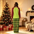 thumbnail image 5 of Onlypjs Family Christmas Pajamas Matching Sets, Merry Christmas Raglan Tops with Plaid Pants, Holiday Lounge Sets for Couples, Women and Men, 5 of 5