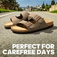 thumbnail image 6 of NORTIV 8 Cork Footbed Adjustable Buckle Straps Flat Sandals For Men, 6 of 9