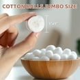 thumbnail image 2 of Tutuviw 200 Pcs Soft Cotton Balls, Bulk Pure Cotton Balls, Absorbent Cotton Jumbo Balls for Makeup Remover, Nail Polish Remover Cotton Rounds Balls Wipe Outer Contour of Ear, 2 of 8