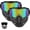 Colorful*2, variant on TripleHBB Detachable Full Face Goggle Mask,Goggle Mask for Welding & Riding,Anti-Fog Windproof Impact Resistant Face Protection Shield,Dust Protection Face Shield for Men Women