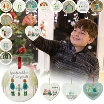 Moocorvic Personalized Sea Glass Christmas Ornament 2025 - Friend Gift for Women, Inspirational Friendship Keepsake for Xmas Tree Decorations