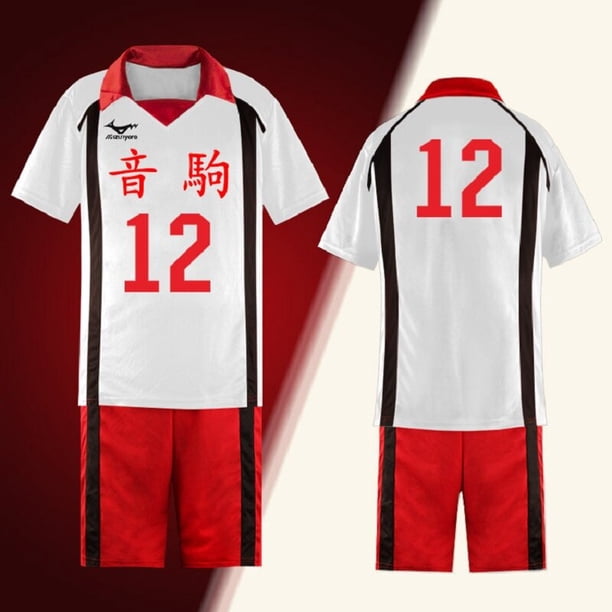 ¡¡Haikyuu!! Nekoma High School Cosplay disfraz Tetsurou Kuroo Kenma Kozume blanco y rojo Jerseys ropa deportiva uniforme tamaño S-XXXLEscuela Secundaria Nekoma13SG Deng Xun unisex