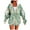 Green-A, variant on Christmas Jacket For Women Hooded Front Zip Xmas Print Bow Outwear Plus Size Casual Holiday Cardigan With Pockets (XL, Hot Pink)