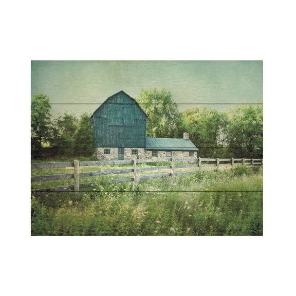 Elizabeth Urquhart 'Blissful Country III' Wood Slat Art