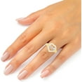 thumbnail image 2 of Floreo 10k Yellow Gold 13mm Heart CZ Two-Tone Love Ring, Sizes 4 - 10, 2 of 5