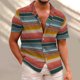 thumbnail image 2 of Camisas Para Hombre Manga Larga De AlgodóN Camisas informales de para hombre, camisa holgada con botones estampados y cuello vuelto, camiseta de manga corta, camisa de playa hawaiana (Red, XXL), 2 of 6