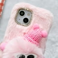 thumbnail image 3 of Dteck Case for iPhone 12 mini, Girly Faux Fur Case Fluffy Furry Shockproof Protective Phone Cover for Apple iPhone 12 mini,Pink, 3 of 6
