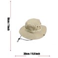 thumbnail image 3 of AWZXDE Men's Solid Outdoor Sun Hat with Drawstring, Hiking Cap for Sun and Adjustable Fit B,One Size, 3 of 3