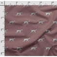 thumbnail image 2 of Soimoi Dog Printed, Japan Crepe SatinFabric, by The Yard 54 Inch Wide, Decorative Sewing Fabric for Dresses Kimonos Gowns, Dusty Rose, 2 of 5