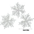 thumbnail image 2 of IGEED 3pcs Christmas Snowflake Decorations,Plastic Glitter Snow Flakes Ornaments for Winter Christmas Tree Decoration Pendant,Party Wall Ceiling Window Decorations, 2 of 16