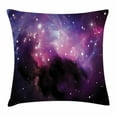 thumbnail image 1 of Space Throw Pillow Cushion Cover, Futuristic Nebula Explosion on Milky Way Cosmos Dark Matter Deep Energy Interstellar, Decorative Square Accent Pillow Case, 18 X 18 Inches, Purple Blue, by Ambesonne, 1 of 2