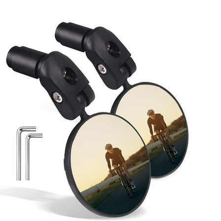 Sherry Safe Rearview Handlebars Bike Mirror, Black (2 Count)