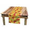 thumbnail image 1 of Colorful Table Runner, Fresh Ripe Citrus Fruits Orange Grapefruit and Lemon Repeating Circular Pattern, Dining Room Kitchen Rectangular Runner, 3 Sizes, by Ambesonne, 1 of 2