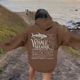 thumbnail image 2 of Fiaer Women Hoodies Long Sleeve Animal Letter Printed Drawstring Loose Fit Fall Hooded Sweatshirts with Pocket Brown S, 2 of 5