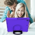 thumbnail image 6 of TECH CIRCLE Case for Apple (10.2-inch) iPad (9th/8th/7th Generation) (2021/2020/2019) - Lightweight Plastic Kickstand Case Portable Handle Protective Cover for Kids (Purple), 6 of 6