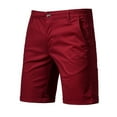 thumbnail image 2 of Njagoc3 Mens Solid Color Chino Shorts, Tailored Fit, Versatile for Summer Casual Office Days & Weekend Brunch, 2 of 5