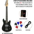 thumbnail image 2 of LyxPro CS 30” Beginner Electric Guitar Kit with Guitar, Amp Cable, 6 Picks & More - Black, 2 of 8