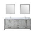 thumbnail image 3 of Jacques 80" W Distressed Grey Double Vanity, Cultured Marble Top, Faucet Set, & 30" Mirror, 3 of 8