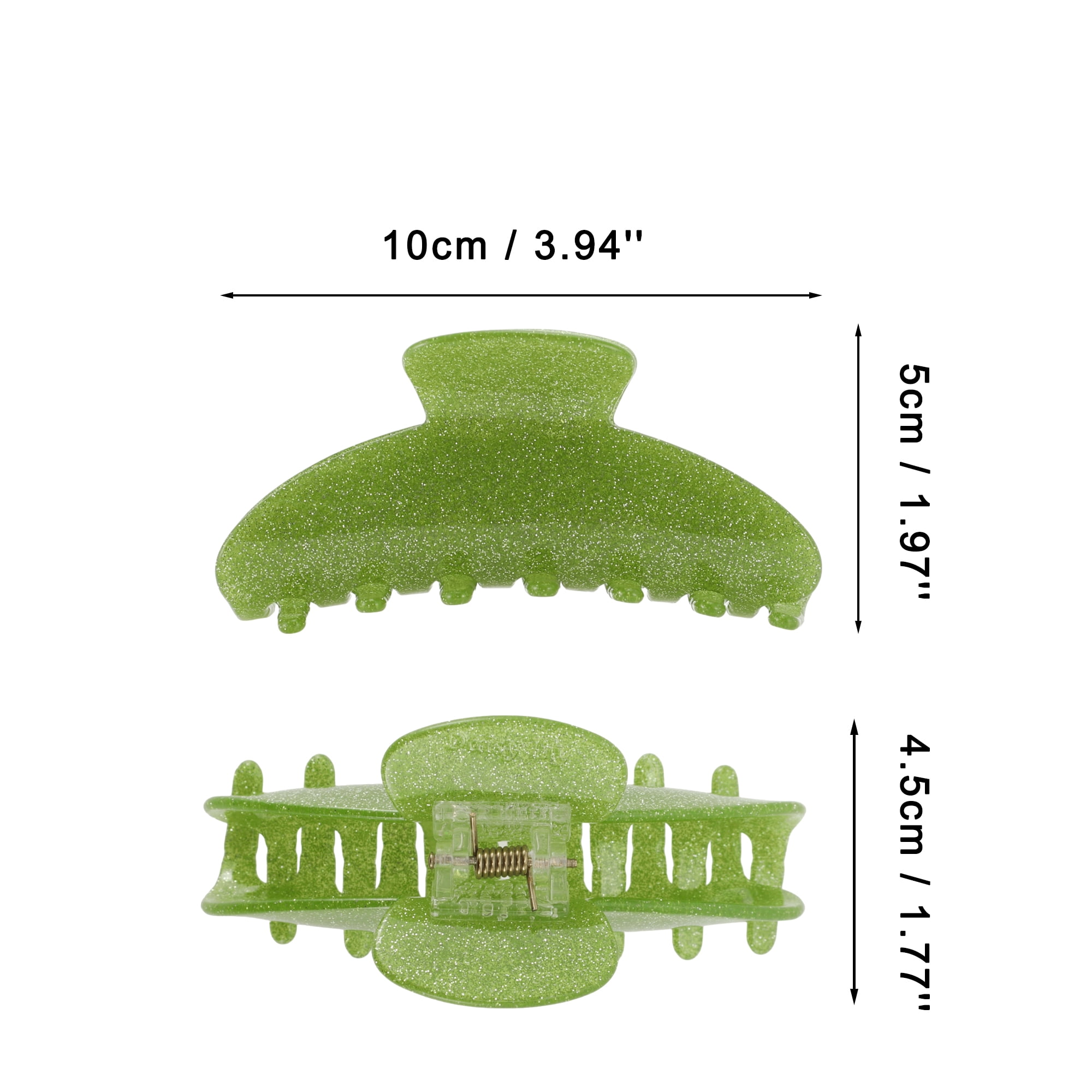 NOMADIC NOOK Women's French Large Hair Caw Clips 3 Pcs Green Beige Brown