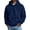 Navy, variant on hoksml Men s Fuzzy Fleece Hoodie Solid Warm Long Sleeve Pullover for Fall Daily Work Outdoor Comfort